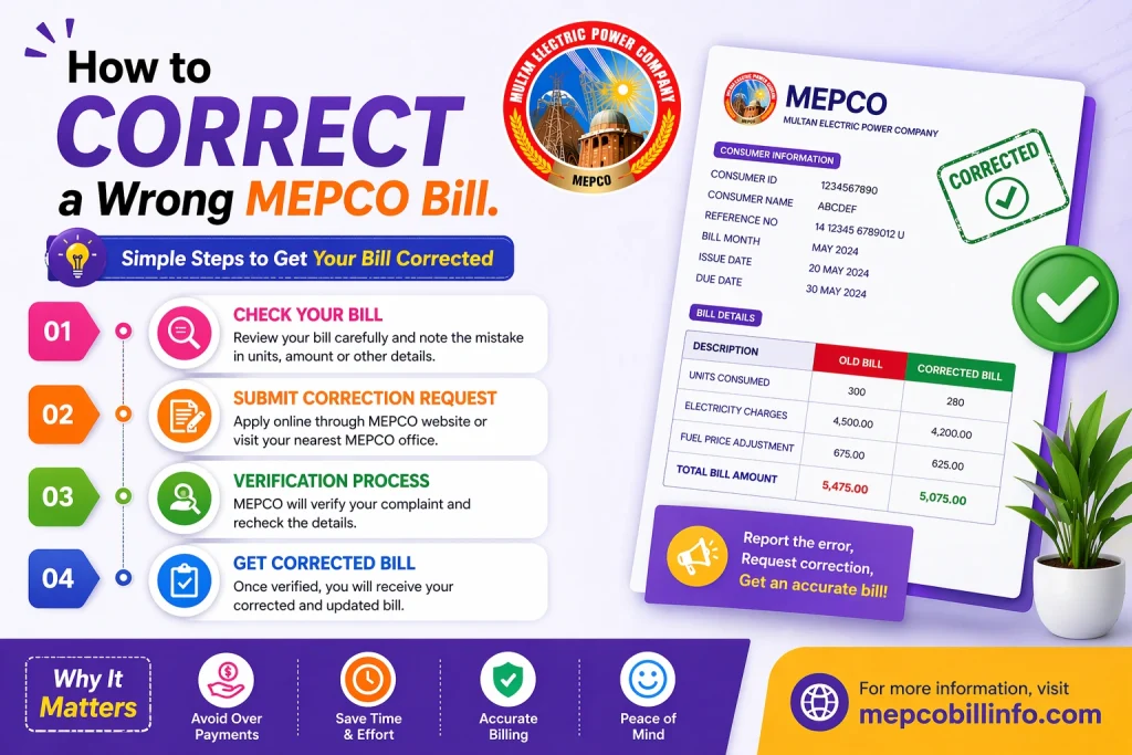  How to Correct a Wrong MEPCO Bill