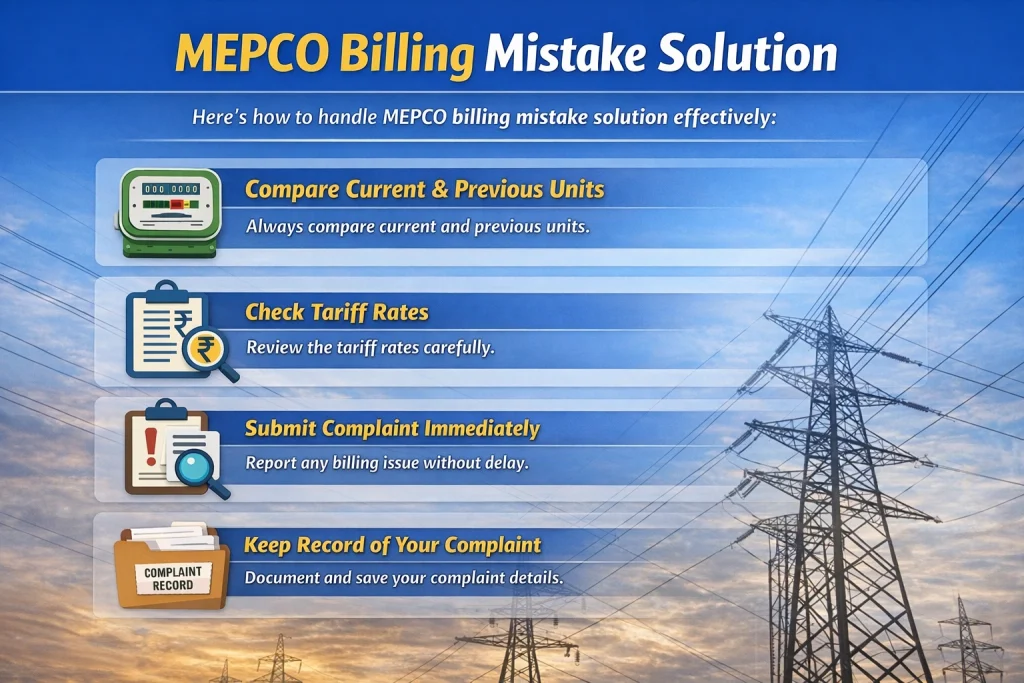 MEPCO Billing Mistake Solution