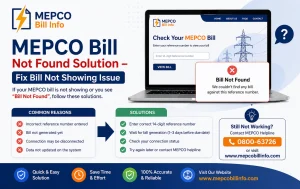 mepco bill not found solution